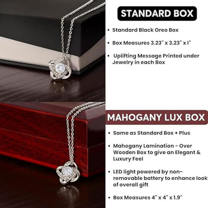 Daughter Love Knot Necklace From Dad With Heartfelt Message