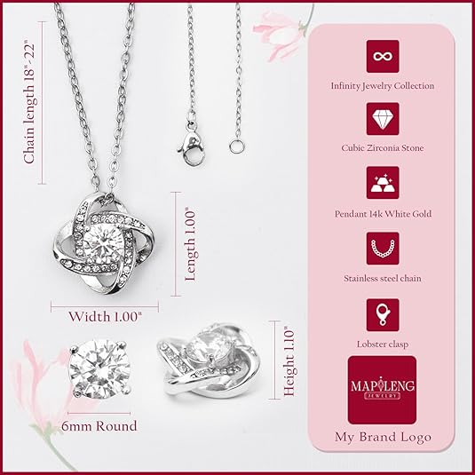 Daughter Love Knot Necklace From Dad With Heartfelt Message