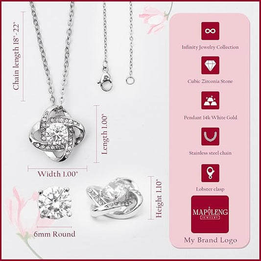 Daughter Love Knot Necklace From Dad With Heartfelt Message