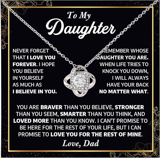 Daughter Love Knot Necklace From Dad With Heartfelt Message
